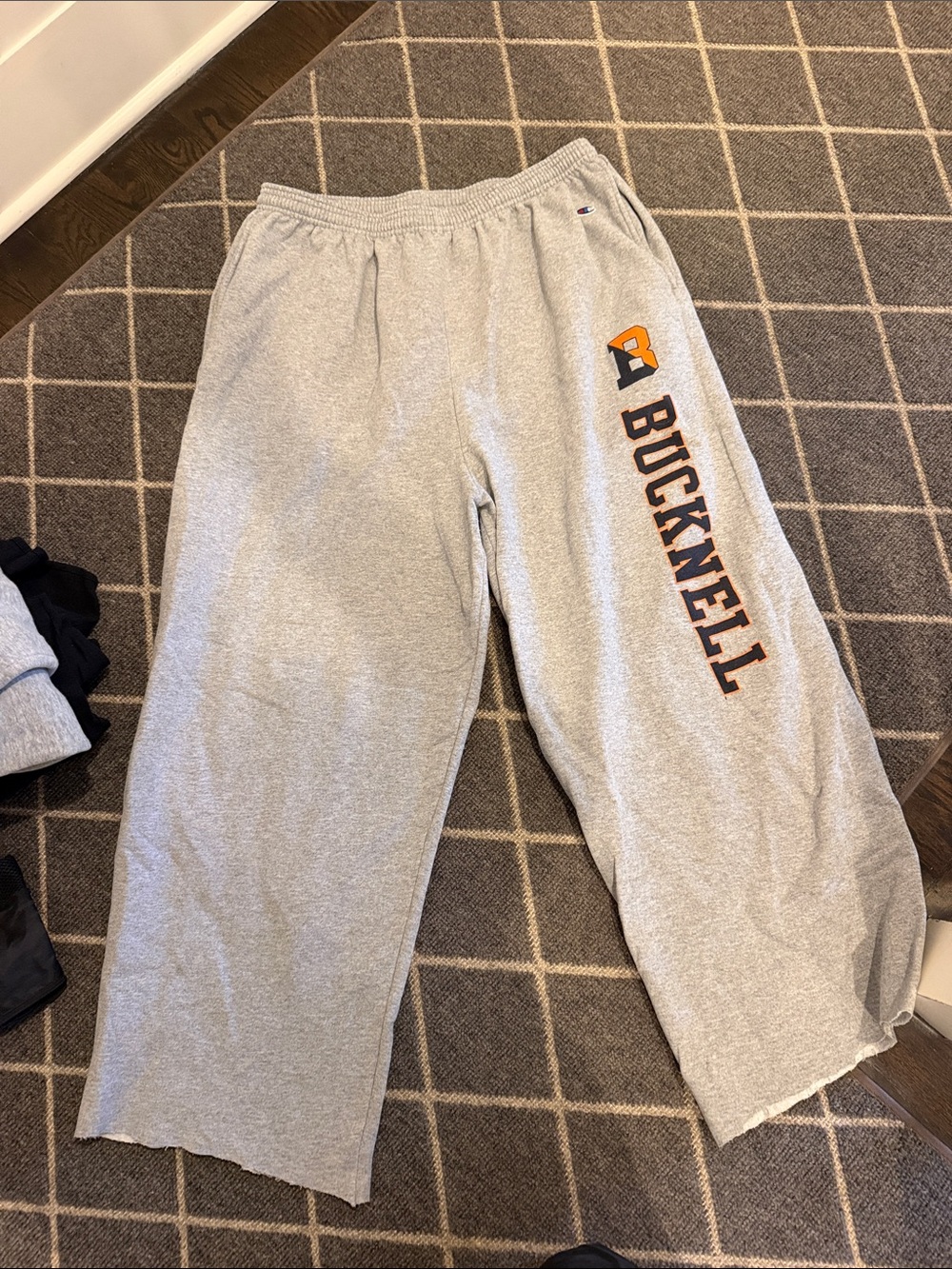 Unisex excellent condition Champion Gray Bucknell Logo Sweatpants